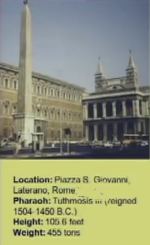 The Lateran Obelisk in Rome - originally from Tuthmosis III