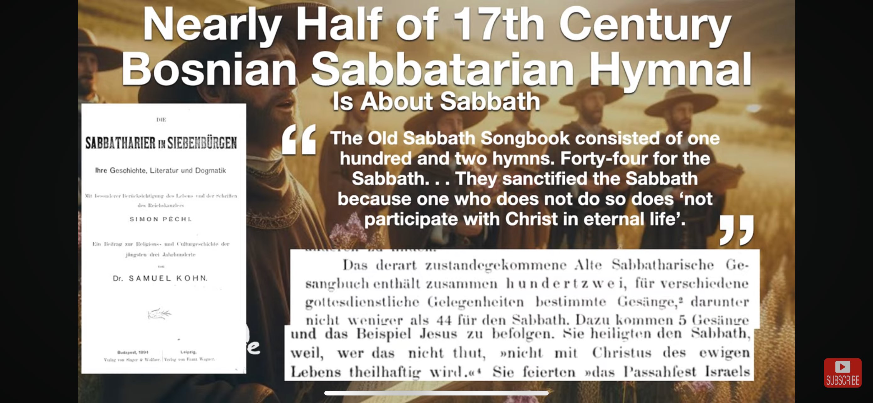 Nearly Half of 17th Century Bosnian Sabbatarian Hymnal is about Sabbath