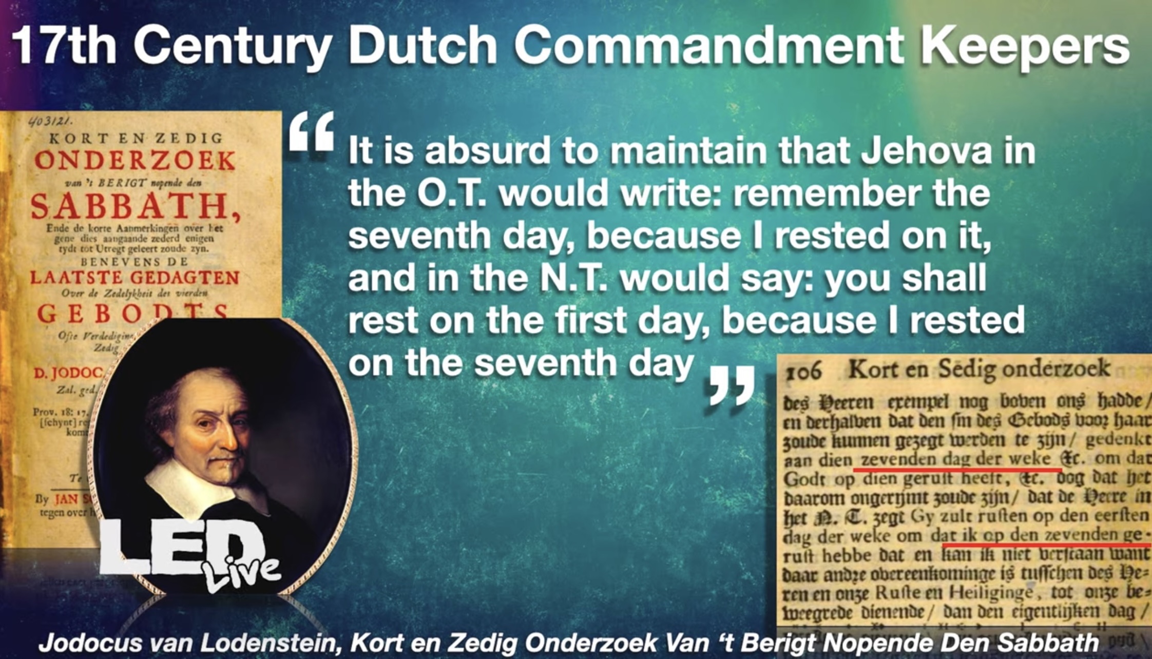 Jodocus van Lodenstein - 17th Century Dutch Commandment Keeper