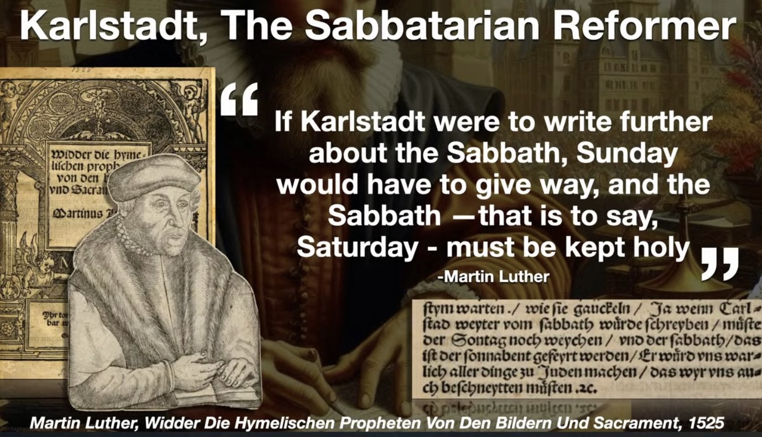 Karlstadt, The Sabbatarian Reformer