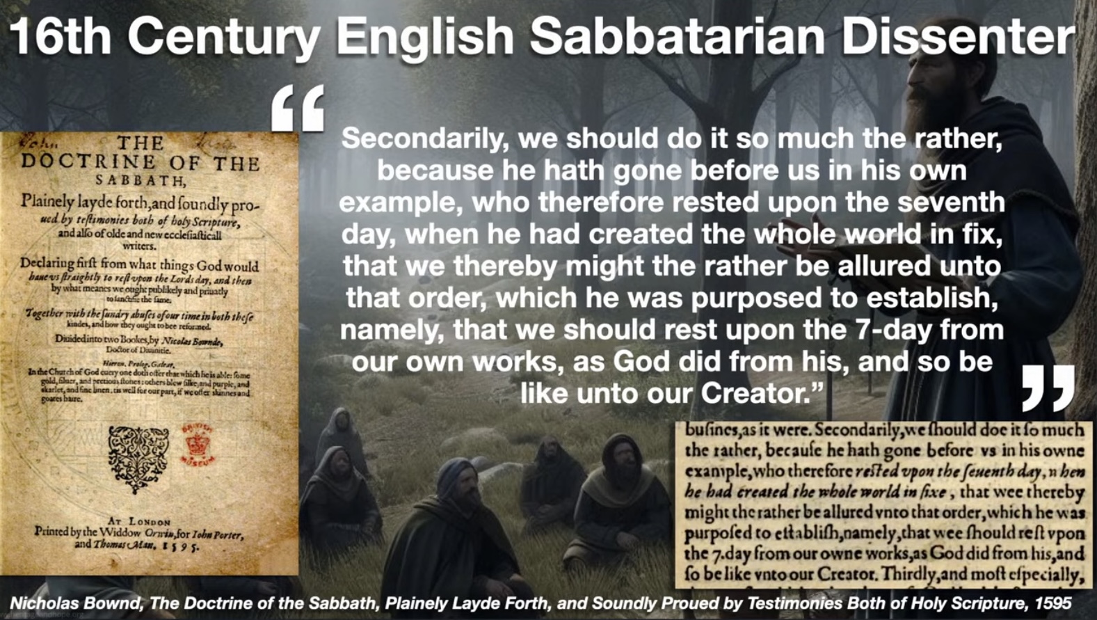Nicholas Bownd - 16th Century English Sabbatarian Dissenter