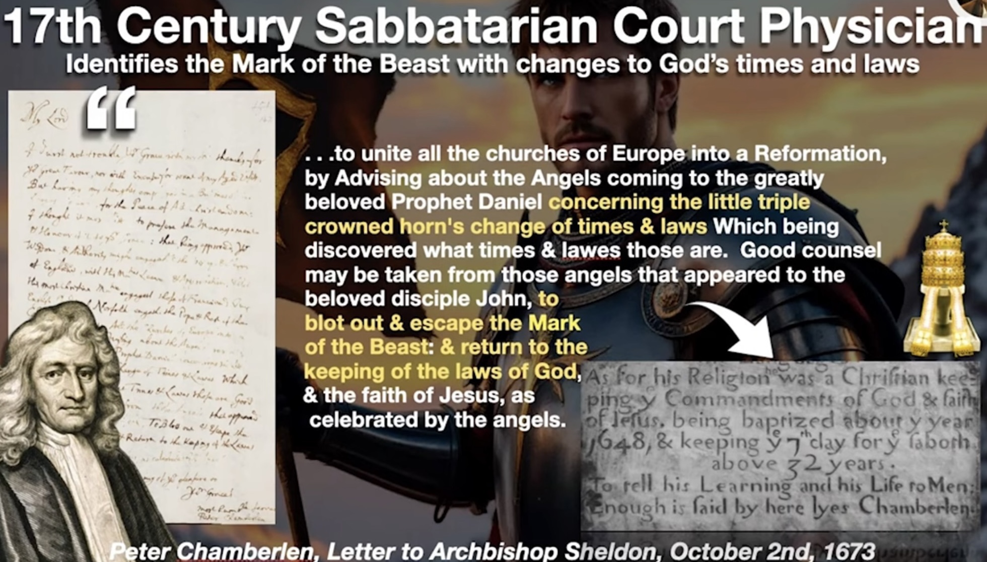Peter Chamberlen - 17th Century Sabbatarian Court Physician